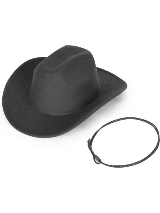 Women a-Black Polyester Premium Classic Fedora Hat with Buckle Belt (Size:M-L)